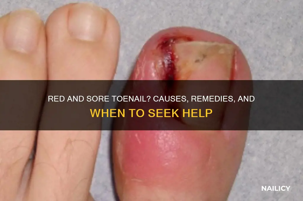 why is my nail red and sore