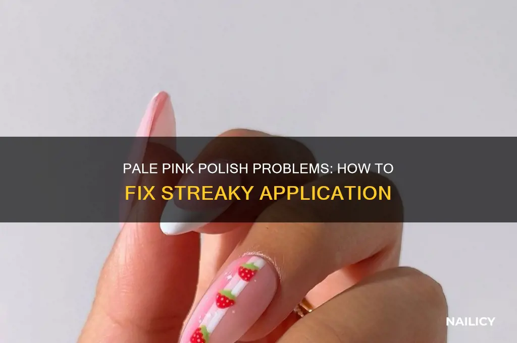 why is my pale pink nail polish streaky