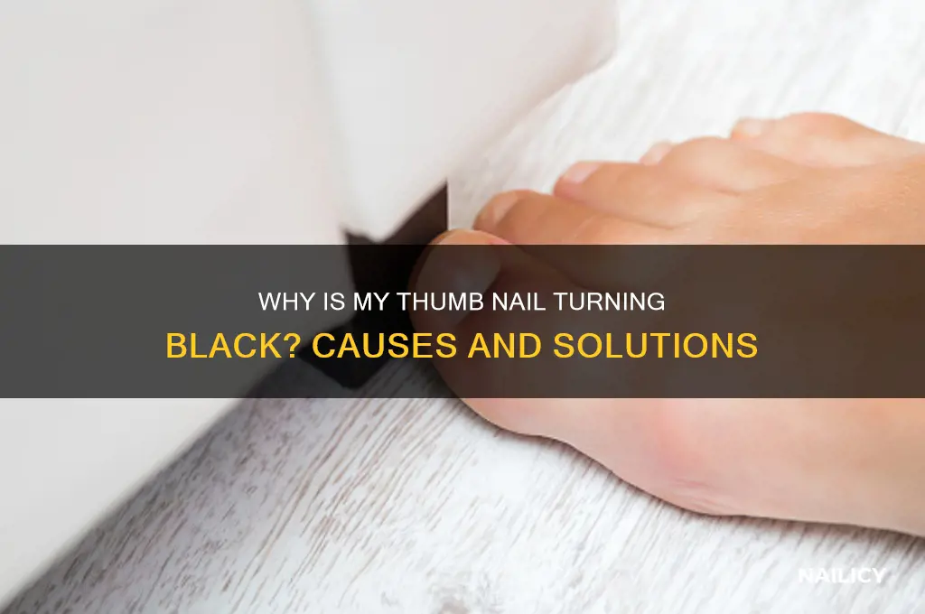why is my thumb nail turning black