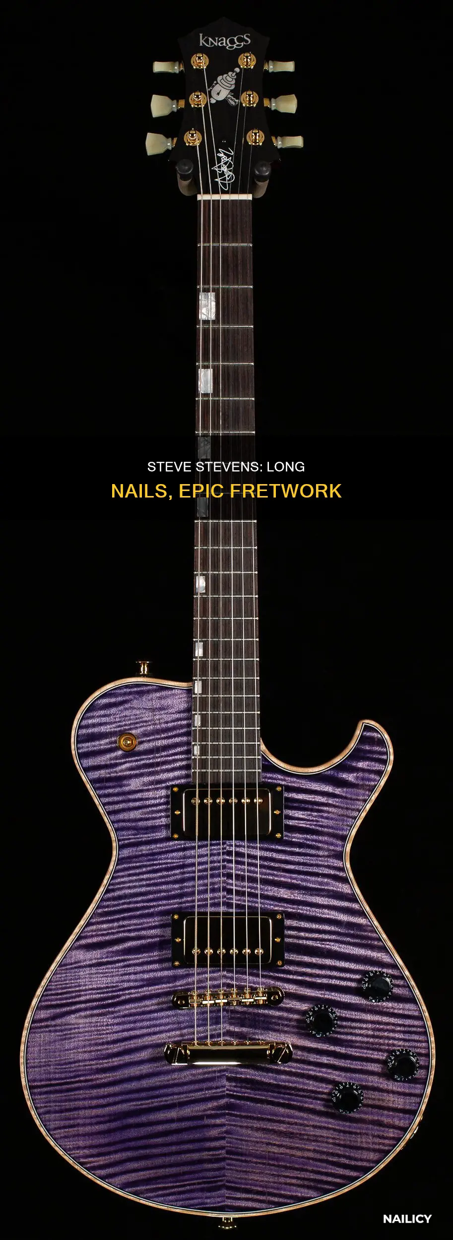 why is steve stevens fretting hand nails long