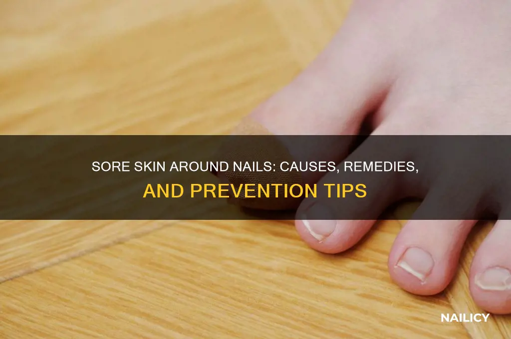 why is the skin around my nail sore