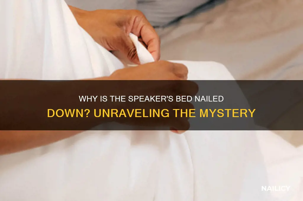 why is the speakers bed nailed down