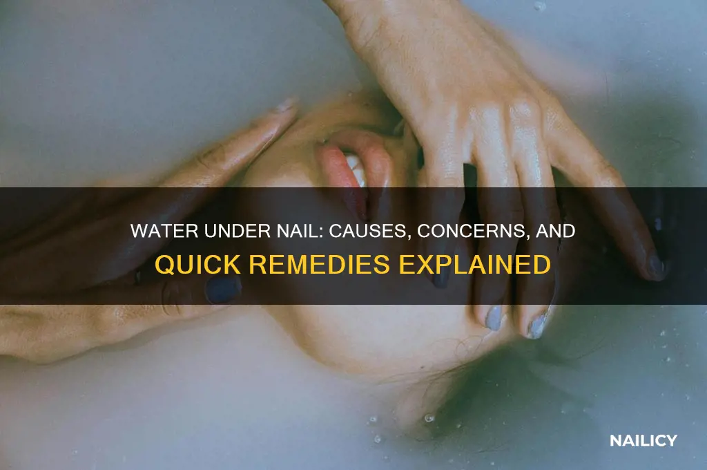 why is water coming out of my nail