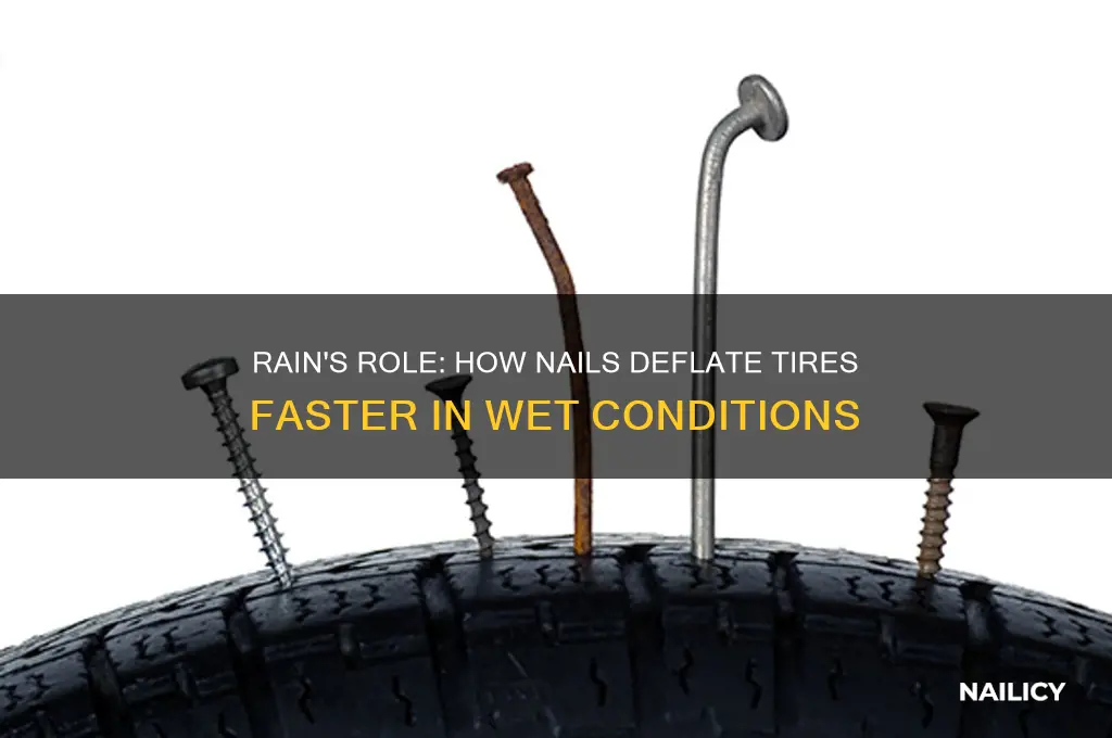 why nail deflate tires faster in the rain