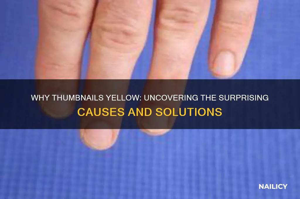 why only thumb nails yellowed