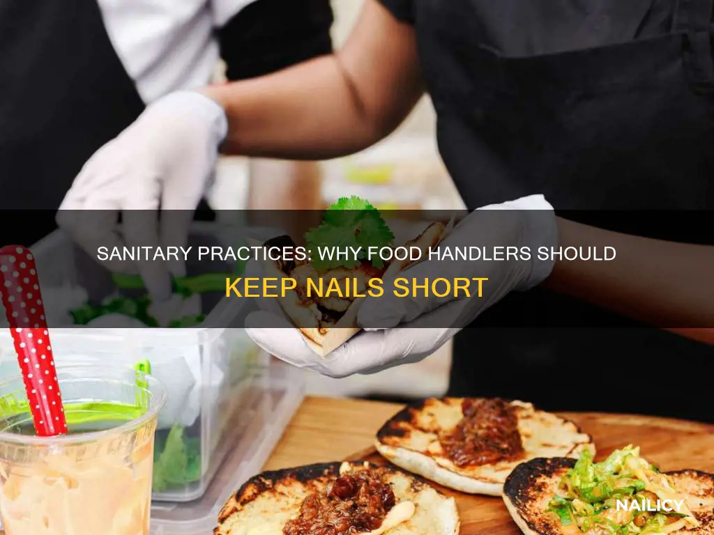 why should food handlers keep their finger nails short