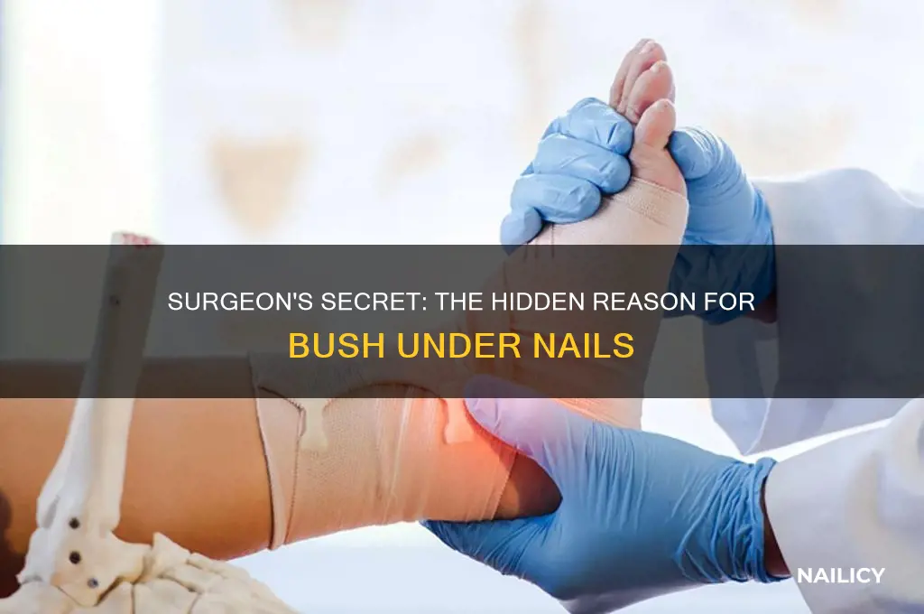 why the surgeon bush under his nails