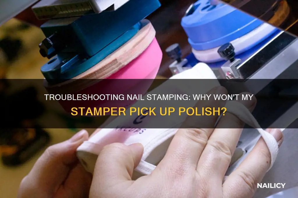 why won t my nail stamper pick up polish