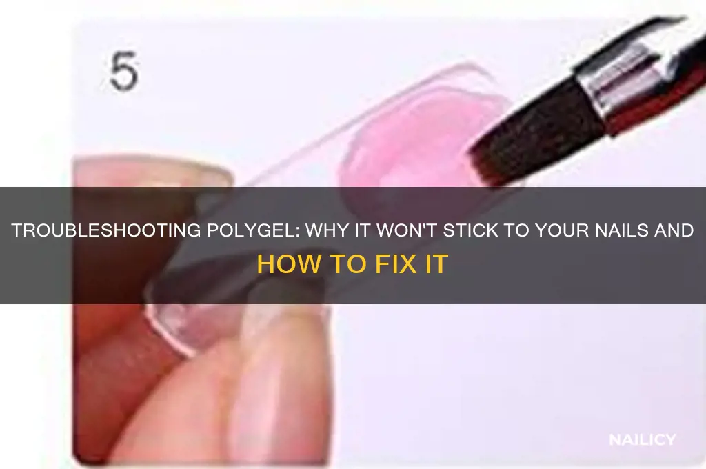 why wont my polygel stick on my nail