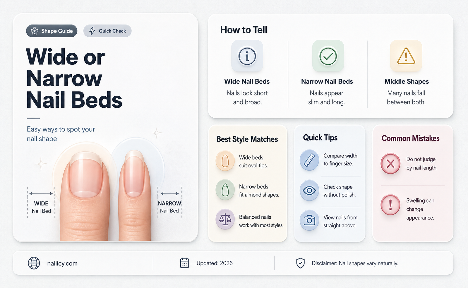 are my nail beds wide or narrow