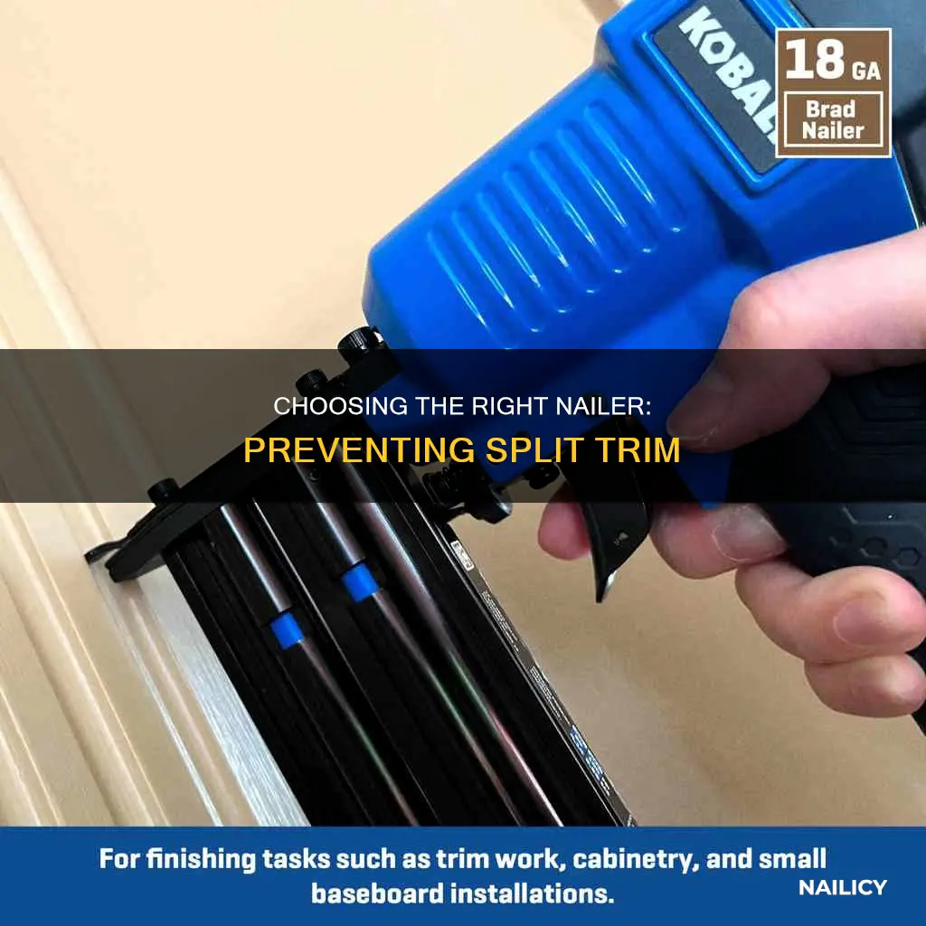 will a brad nailer split trim