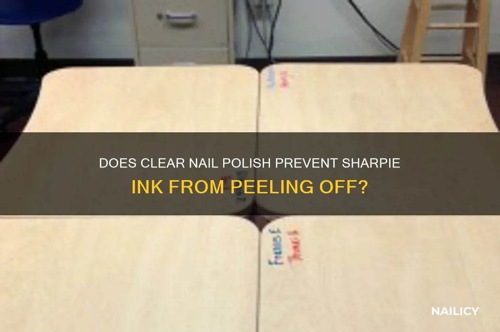 will clear nail polish prevent a sharpie from peeling