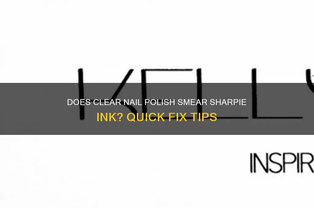 will clear nail polish smear sharpie