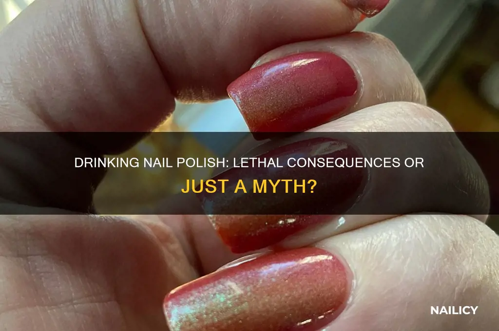 will drinking nail polish kill me