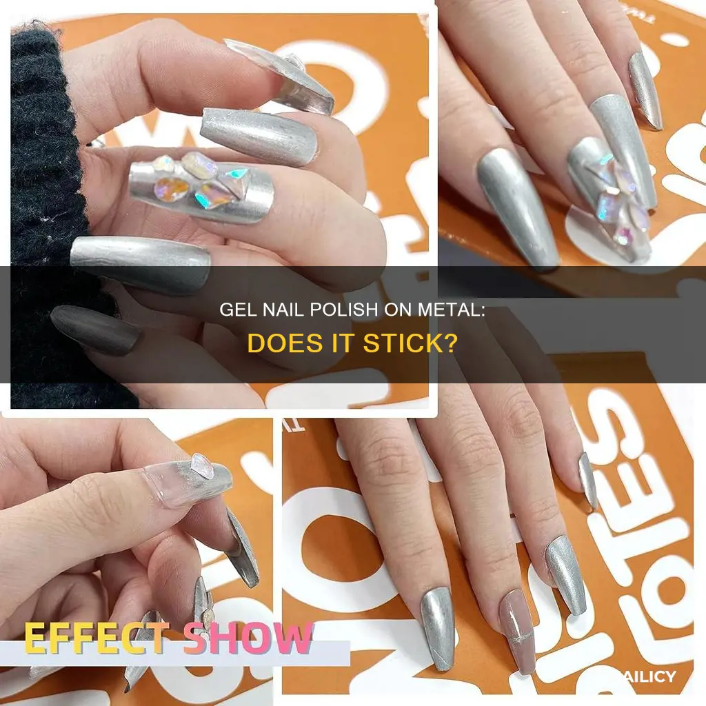 will gel nail polish stick to metal