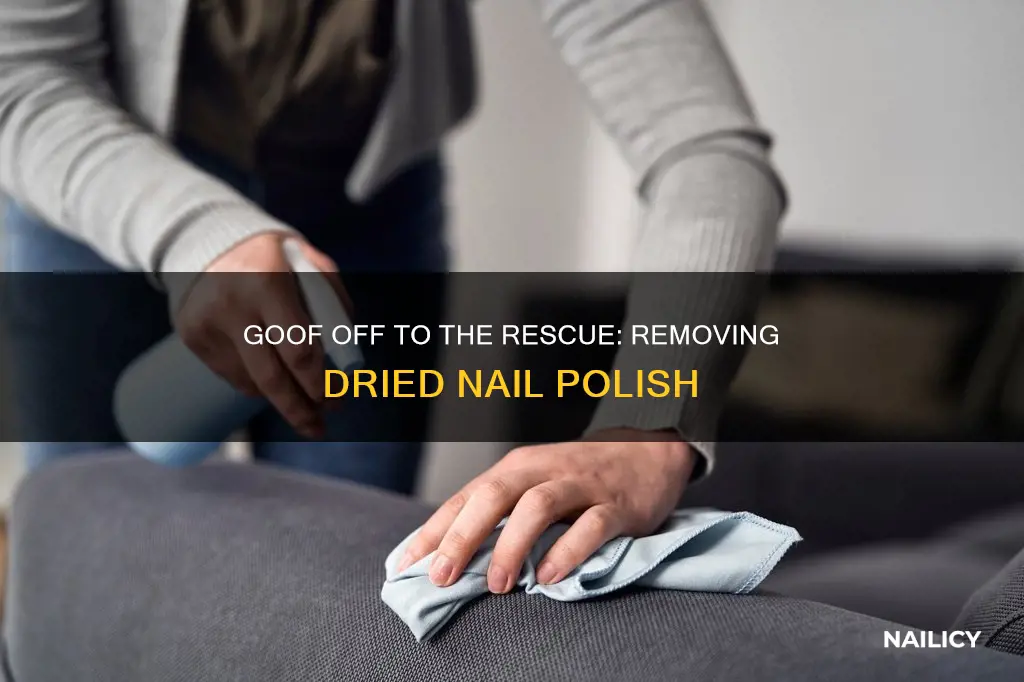 will goof off remove dried nail polish from upholstery