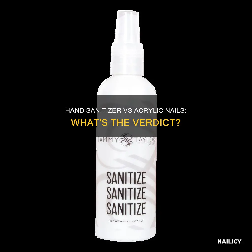will hand sanitizer remove acrylic nails