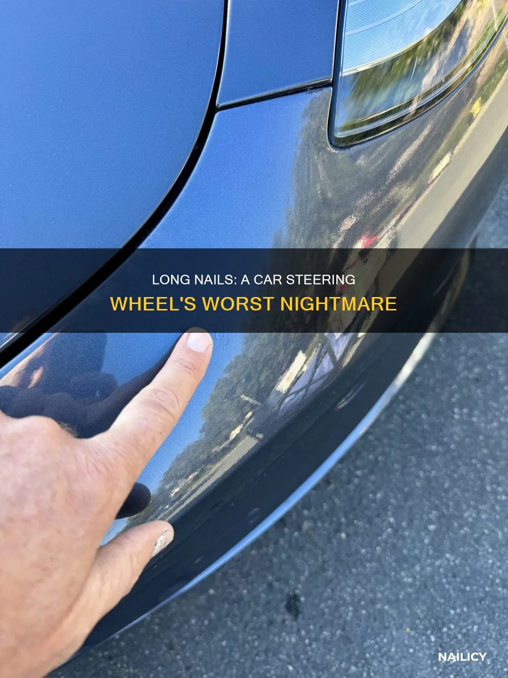 will long nails scratch a car steering wheel controls
