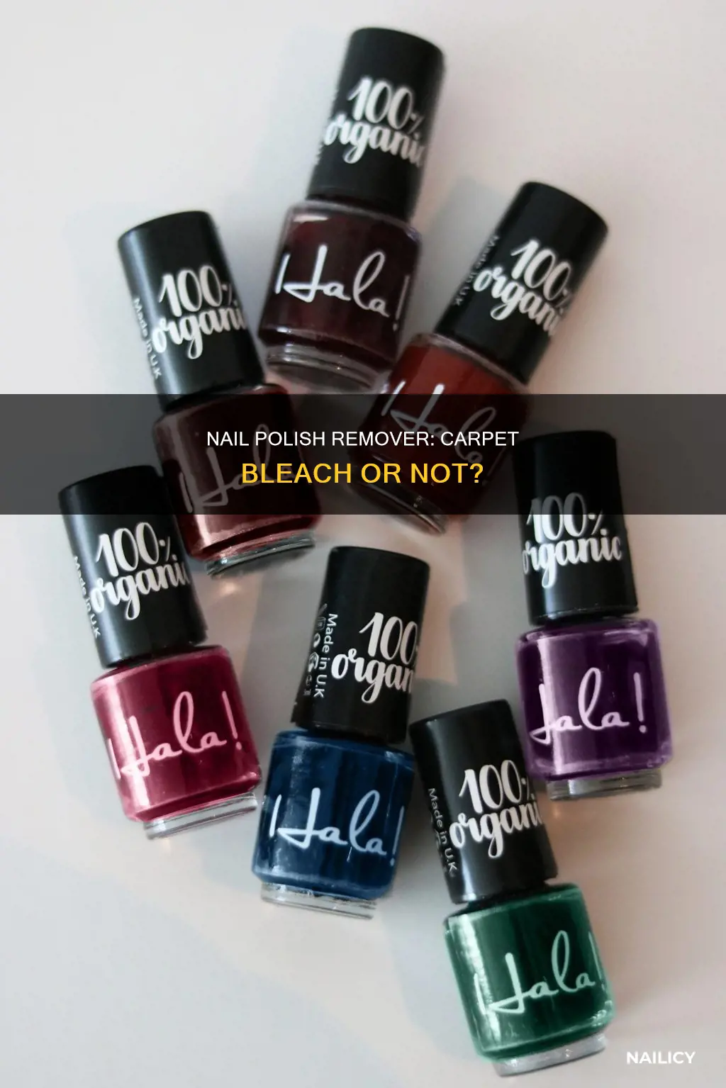 will nail polish remover bleach carpet