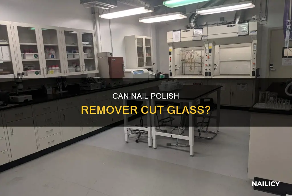 will nail polish remover cut glass