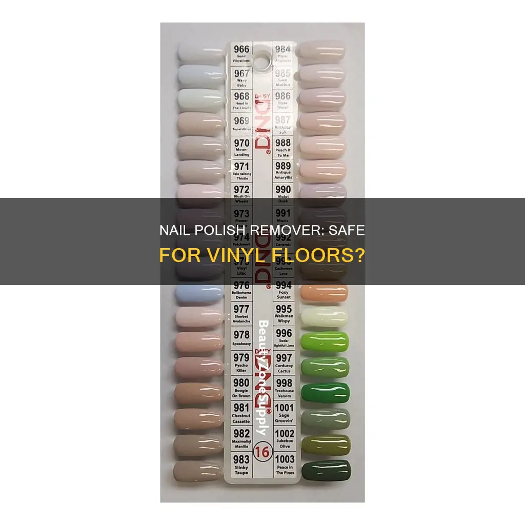 will nail polish remover discolor a vinyl floor