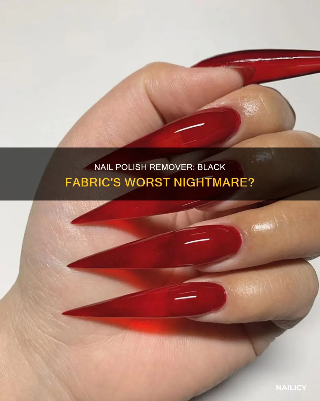 will nail polish remover discolor black fabric
