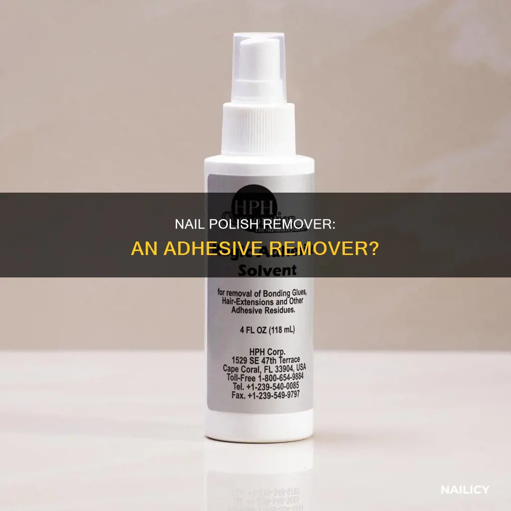 will nail polish remover remove adhesive