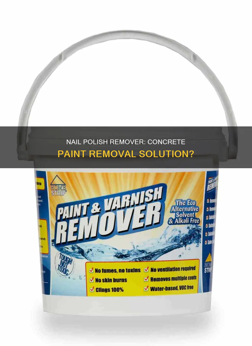 will nail polish remover remove paint from concrete
