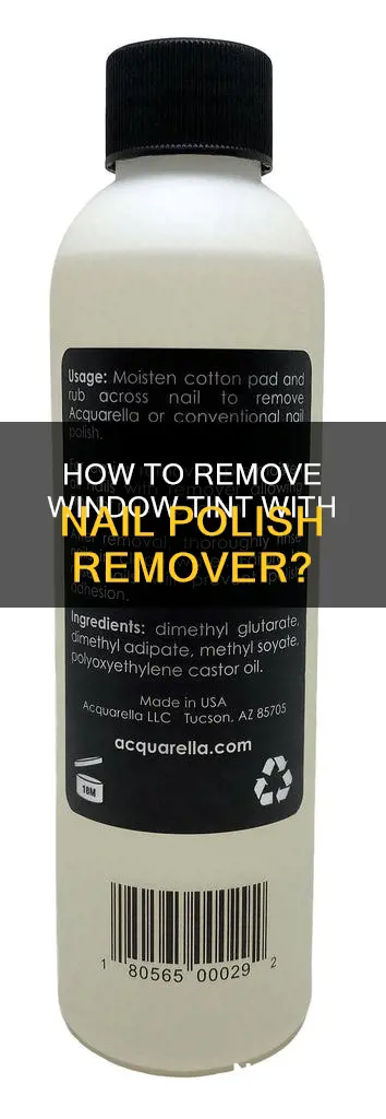 will nail polish remover remove window tint