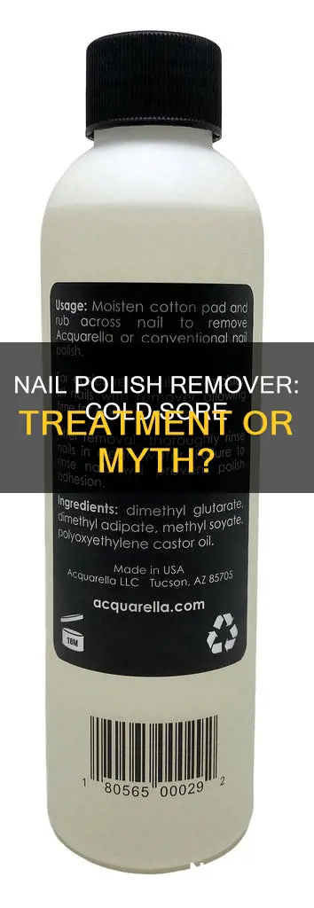 will non acetone nail polish remover work on cold sores