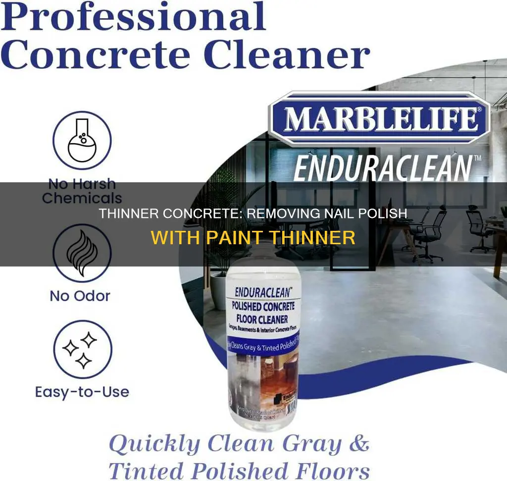 will paint thinner remove nail polish from concrete