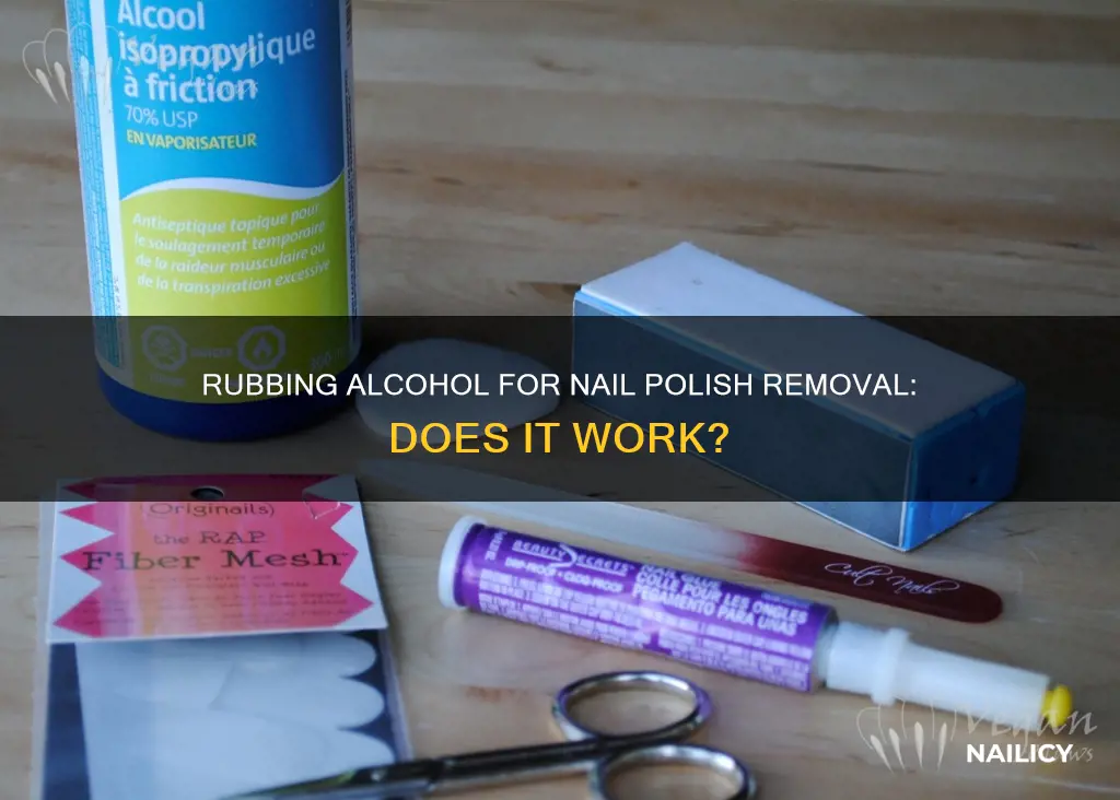 will rubbing achohol remove nail polish