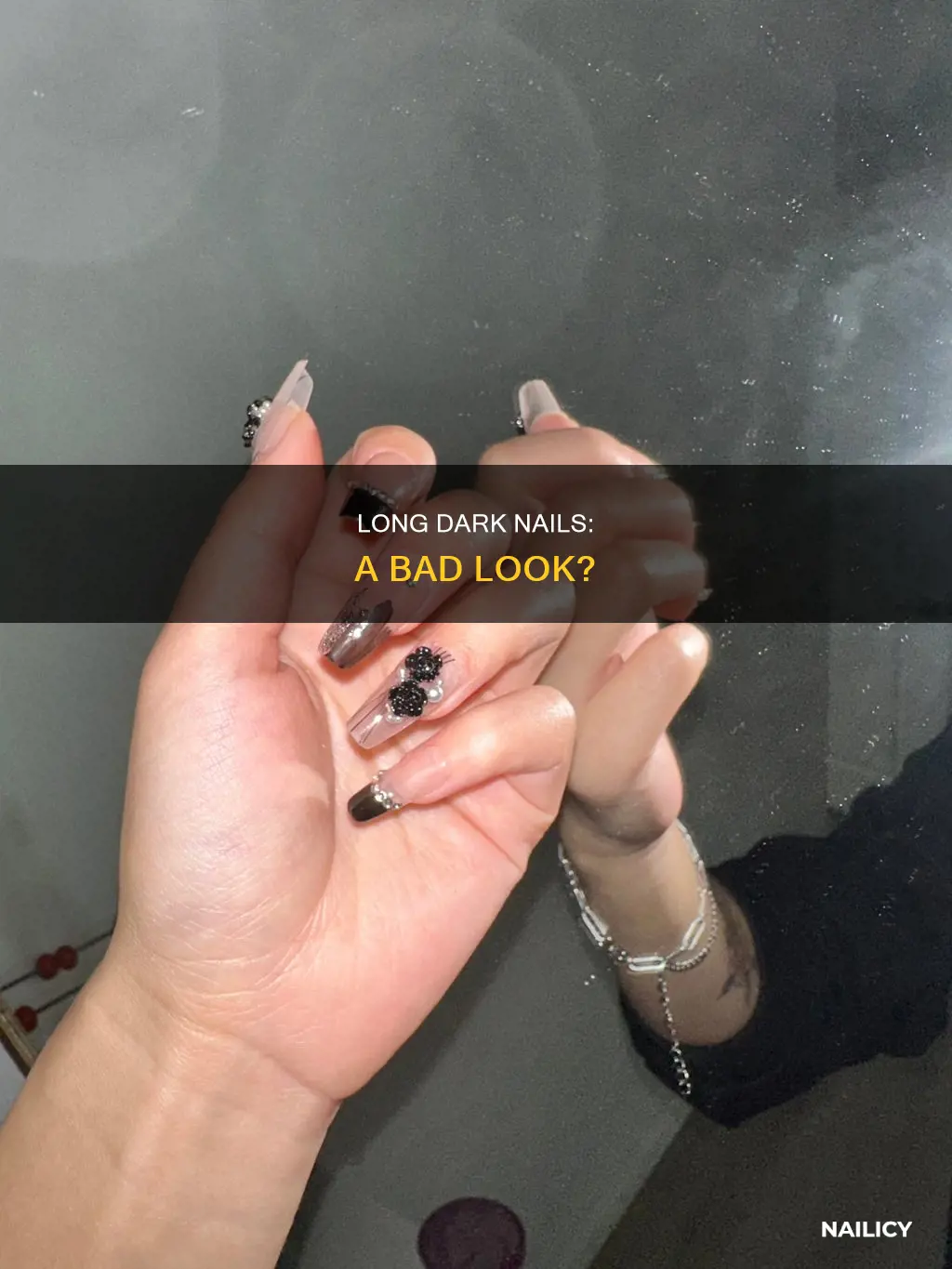 would i liook bad with long dark nails